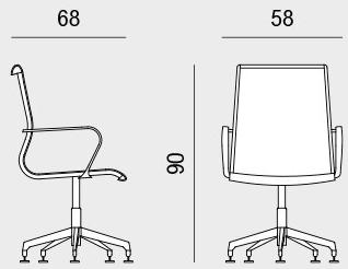 Viganò Регулируемое по высоте офисное кресло из ткани Omega sun-id-1502066 - Вид №4