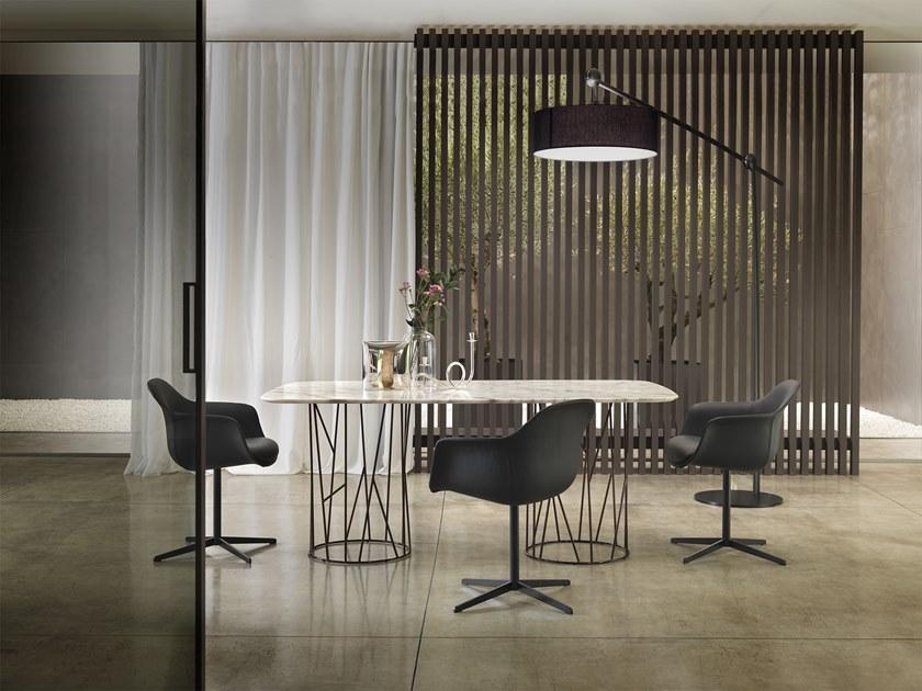 Marelli 4-спицевое кожаное кресло с подлокотниками sun-id-1382781 - Вид №6