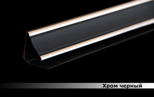 Потолочный плинтус Хром черный софитто DEKOR PANEL DP278