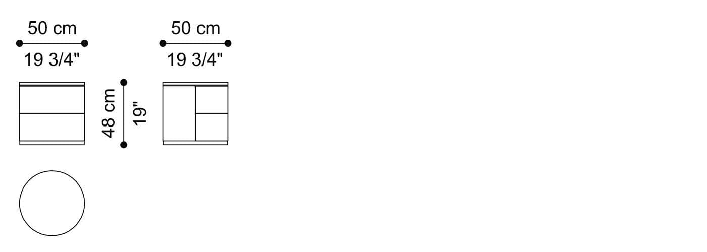 Деревянная круглая тумбочка с ящиками ETRO Home Interiors Rotunda ARCH-00006484