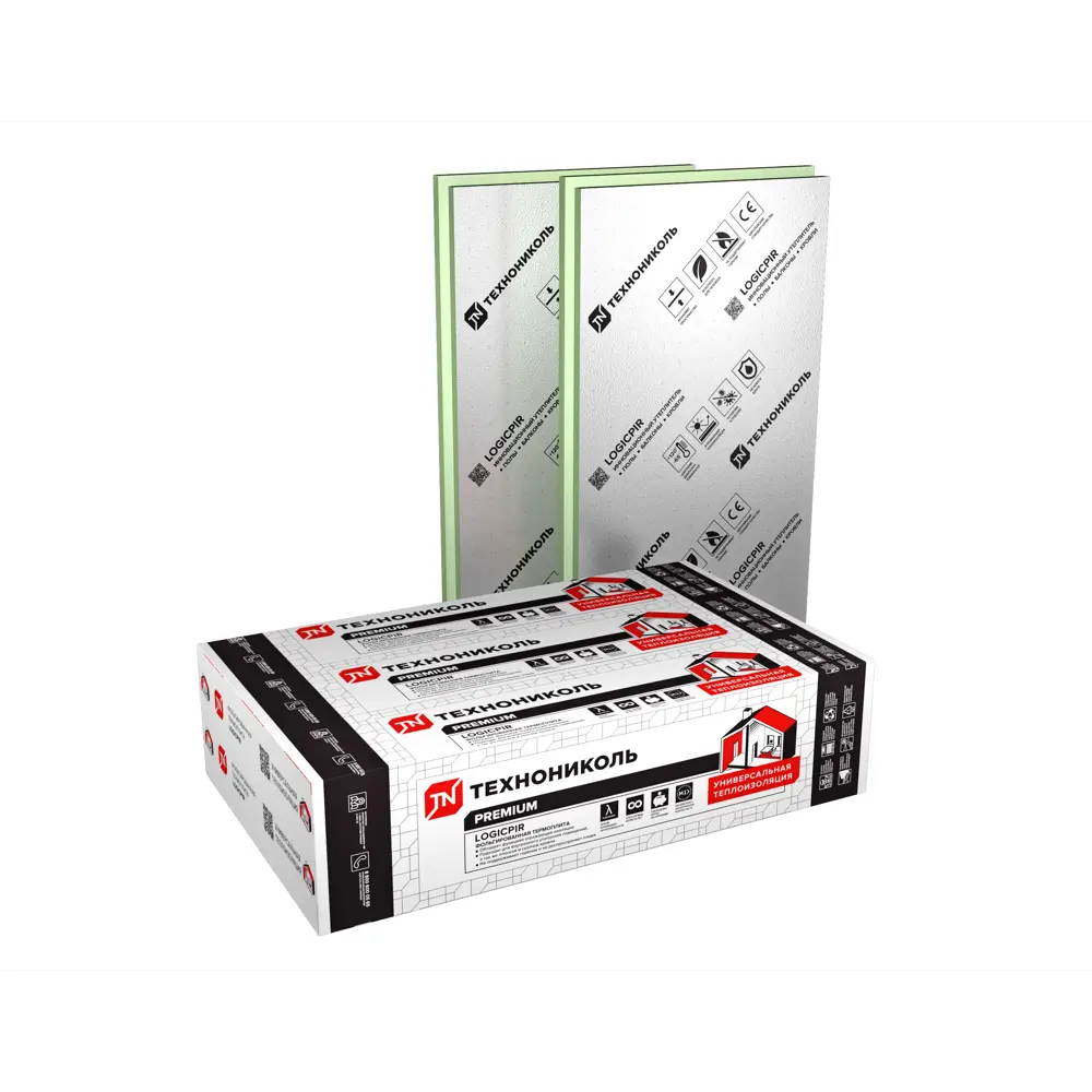 PIR плита 30 мм Технониколь Logicpir 600x1200 мм 0.72 м² STLM-2008942 - Вид №1