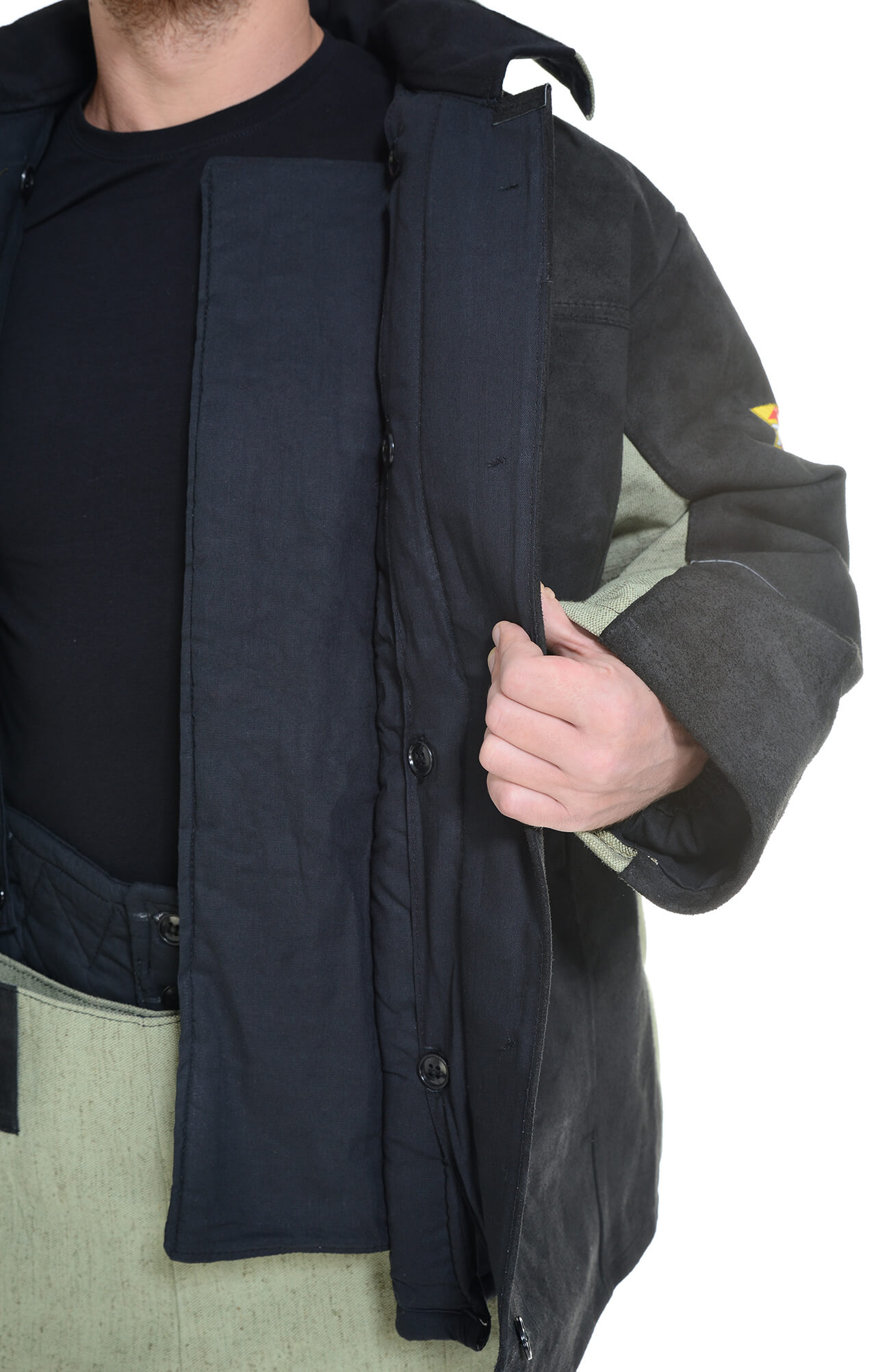 68910 Костюм брезентовый комбинированный cпилком со съемным утеплителем  Одежда для сварщиков  размер 48-50/182-188 Спецодежда  - Вид №10