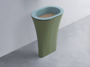 AMLA65-PL+AMPILO-AN+AMCOLO-AG Раковина Amedeo Ovale отдельностоящая cielo Enjoy + Amedeo