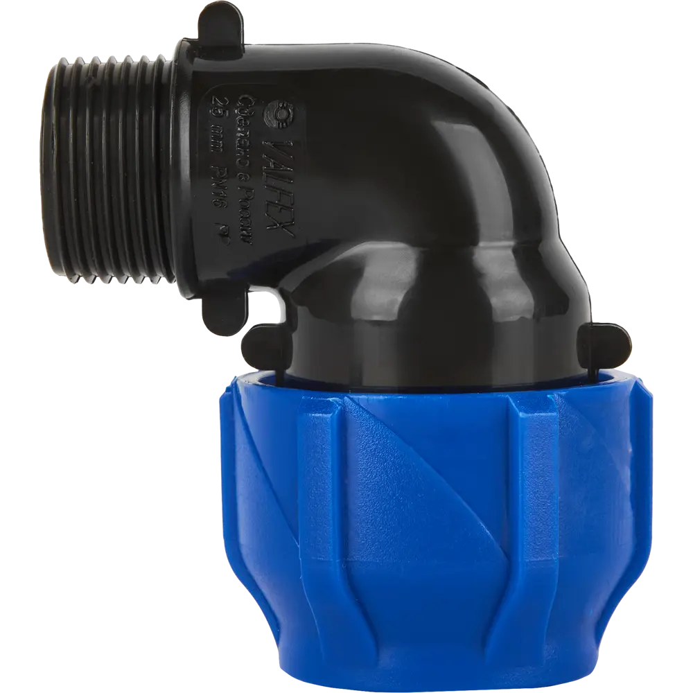 Отвод комбинированный 90° ПНД Valfex 3/4"x25 мм НР 1210012425034 STLM-2150523 - Вид №1