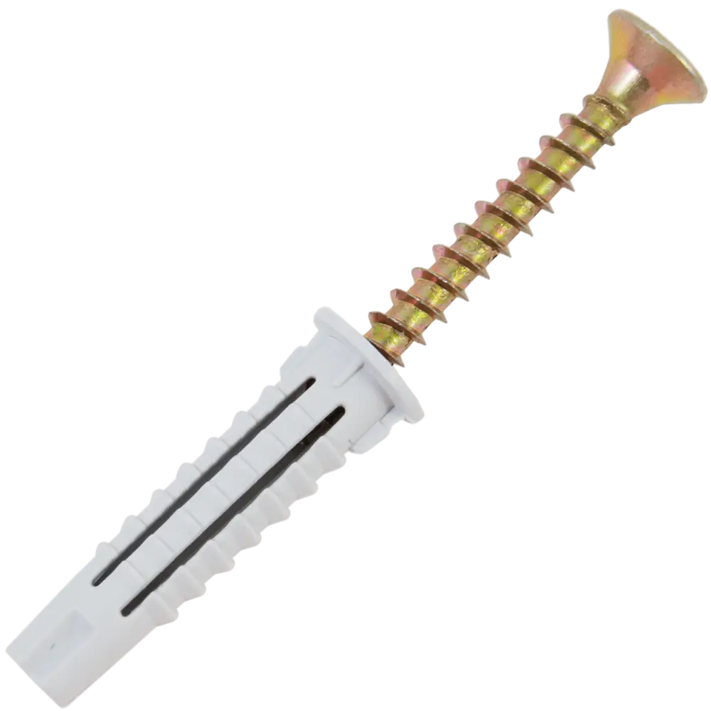 Дюбель-шуруп потайной 5x25 мм нейлон цвет серый ЕВРОПАРТНЕР STLM-2091491