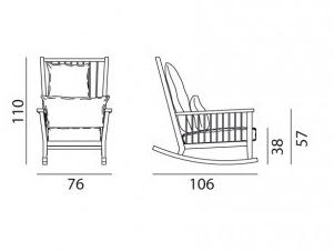 Gervasoni Кресло-качалка с подлокотниками Gray sun-id-1462117 - Вид №11
