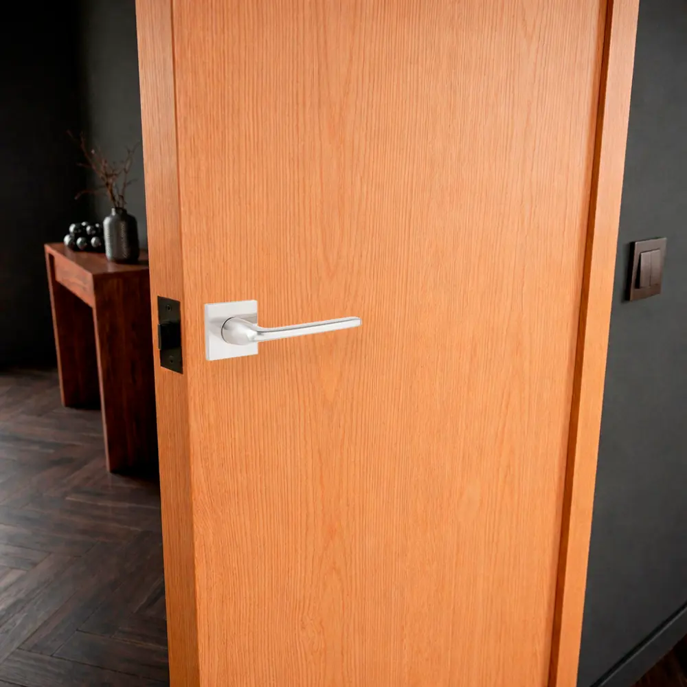 Дверная ручка на розетке Armex H-30176-A без запирания цвет никель STLM-2065466 - Вид №6