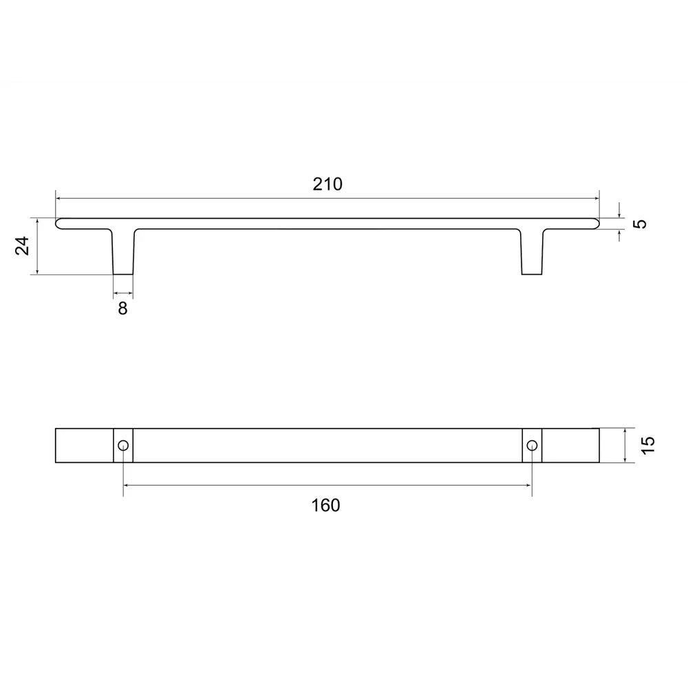 Мебельная ручка-скоба Culina матовая бронза 160 мм PALLADIUM STLM-2003905 - Вид №2