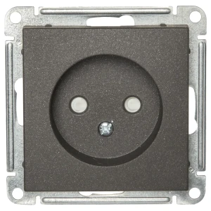 Розетка Schneider Electric W59, защитные шторки, цвет черный бархат 13608429 STLM-2078239