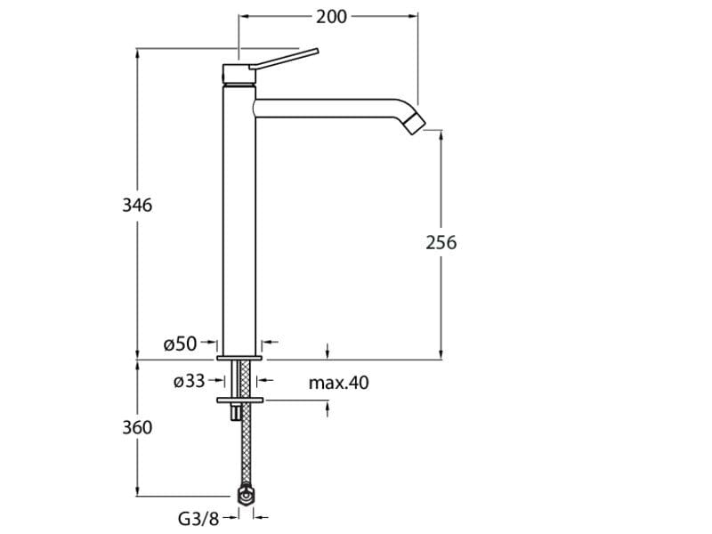 Однорычажный смеситель для раковины без слива CRISTINA Rubinetterie East Side ARCH-00068507 - Вид №2