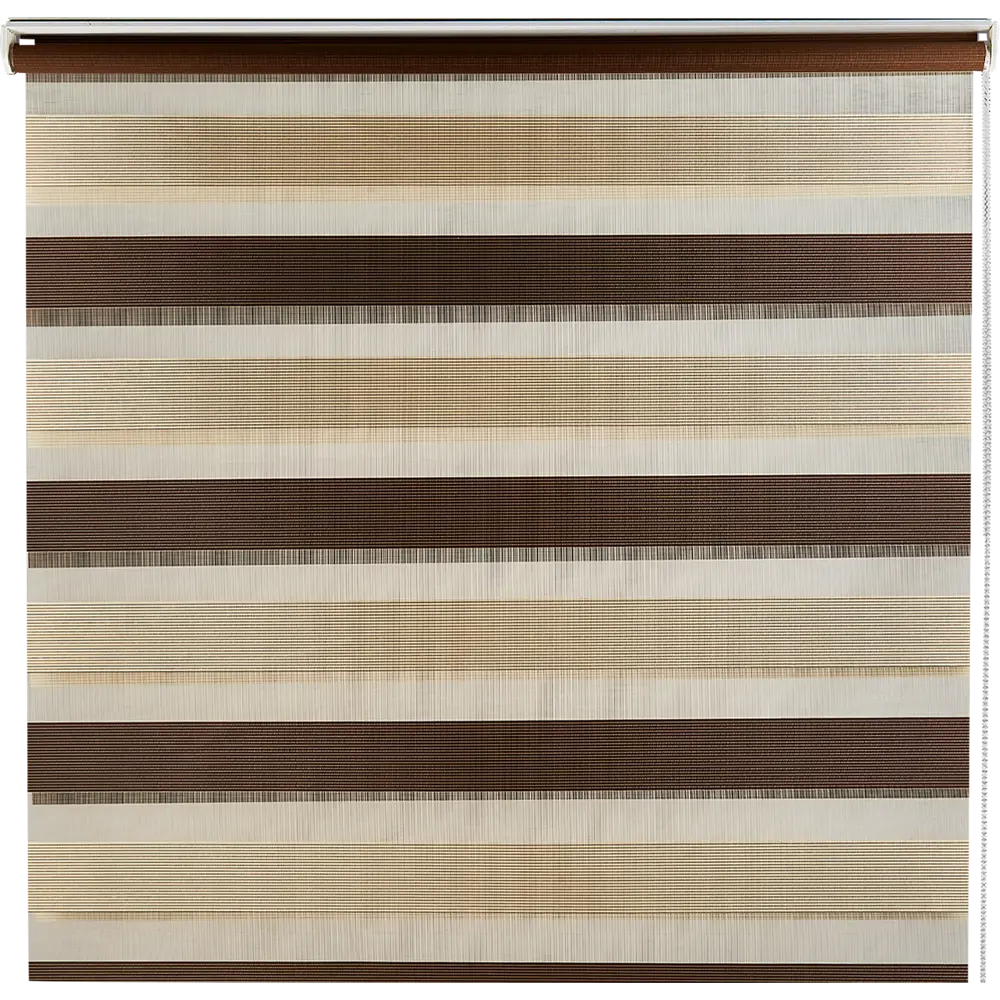 Штора рулонная день-ночь Порто 180x175 см коричневая MIAMOZA STLM-2176006 - Вид №1