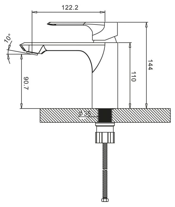 Смеситель для раковины BOCCO BOC-LVM-CRM BELBAGNO  - Вид №2