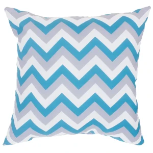 Подушка декоративная «Зиг-заг» 40х40 см цвет бирюзовый