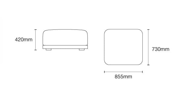 Кожаный прямоугольный пуф Case Kelston ARCH-00032663 - Вид №10