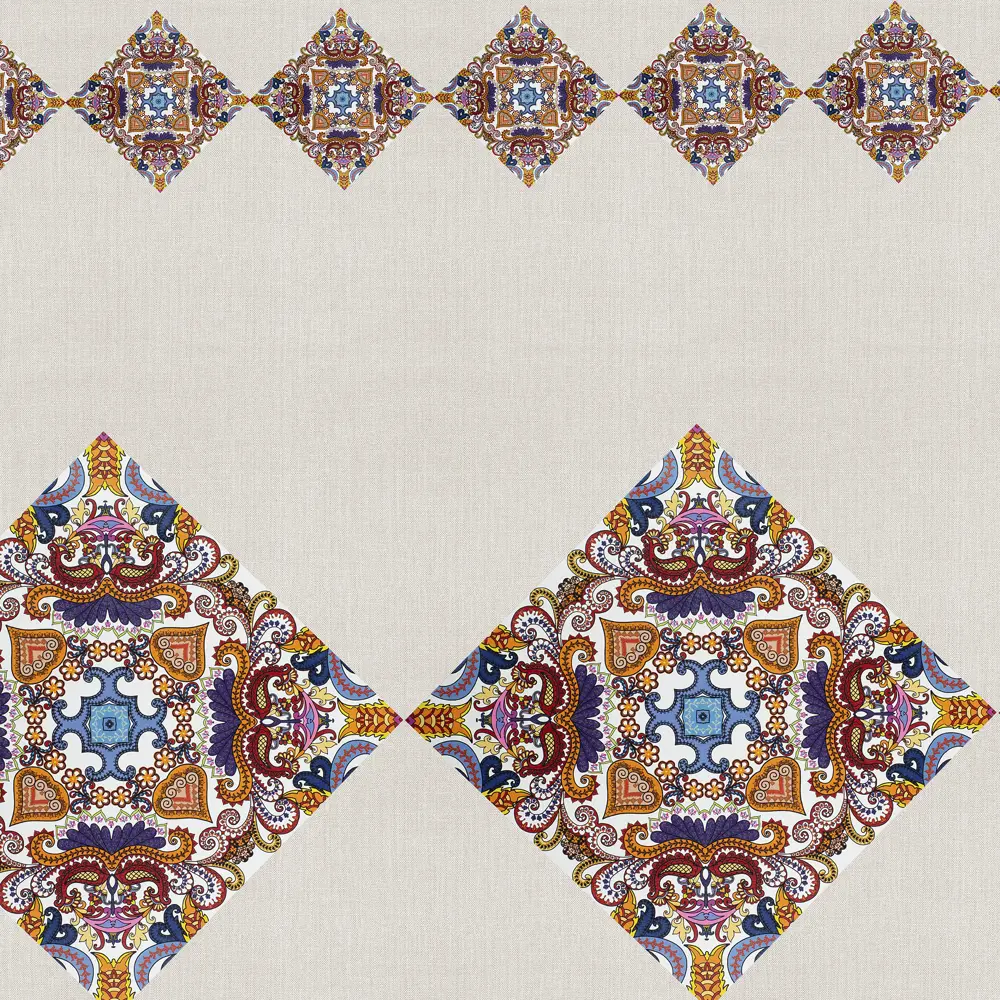 Скатерть «Калейдоскоп» 160х140 см цвет бежевый Santreyd OXFORD STLM-2139965