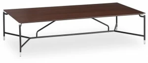 B&T Design Низкий прямоугольный журнальный столик из шпона дерева