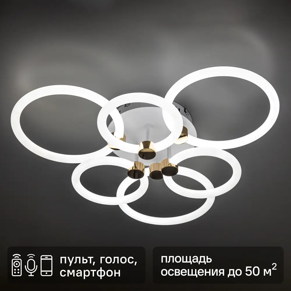 Умная потолочная люстра Ritter Ottimo с голосовым управлением и диммированием 88333163 STLM-0933701