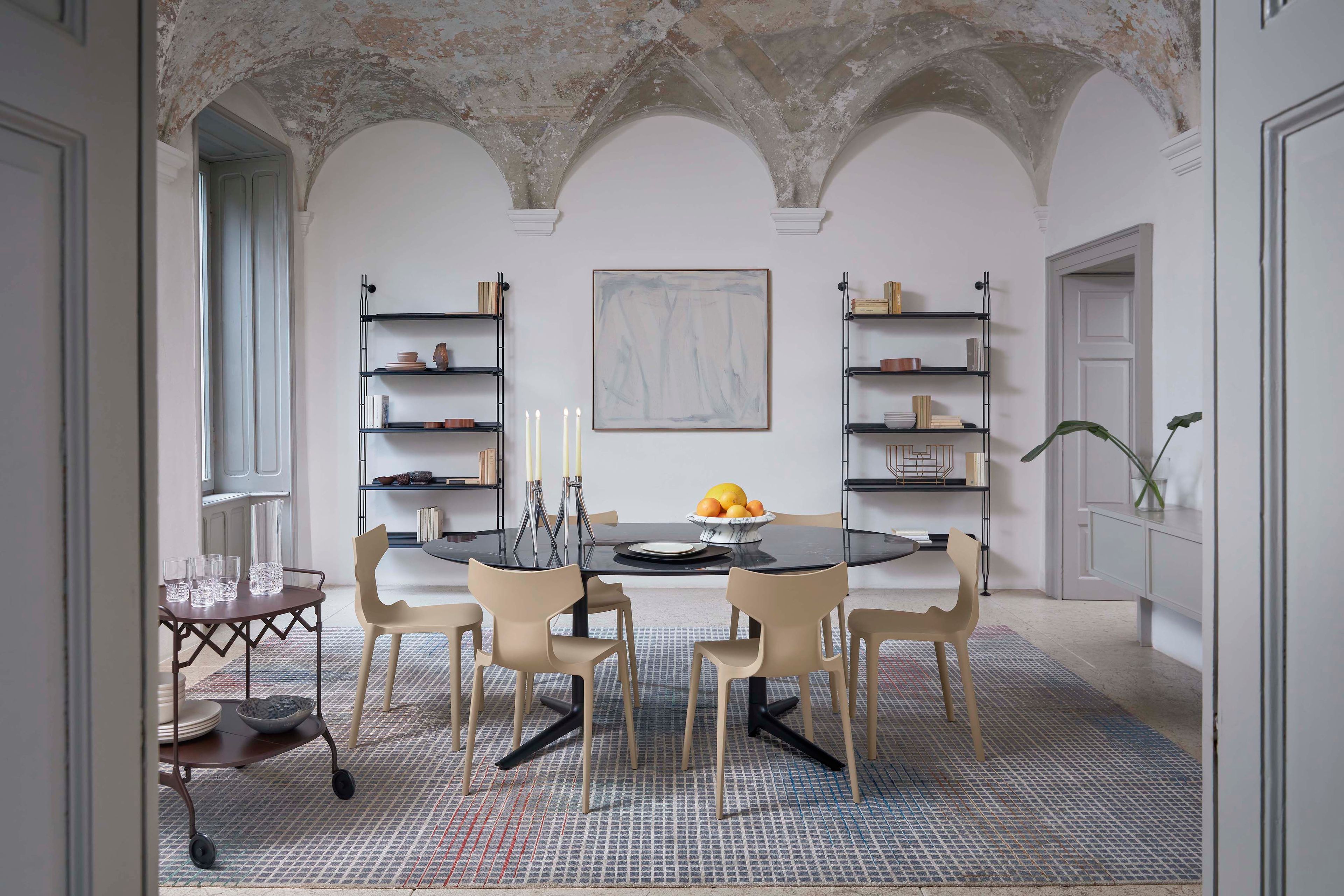 Модульный настенный книжный шкаф из стали и дерева Kartell ADAM WOOD ARCH-00134654 - Вид №8