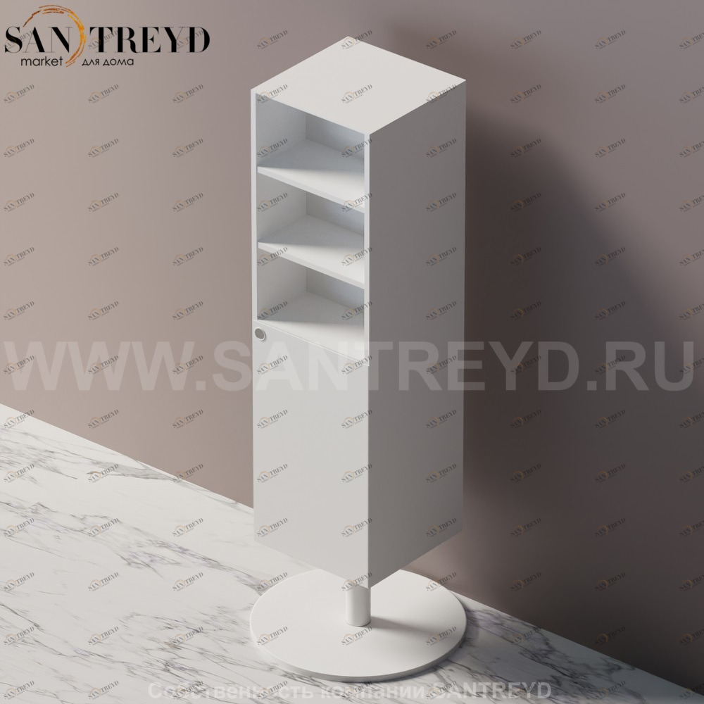 Agape TROTTOLA Шкаф из белого МДФ на поворотном основании AMOB029Z