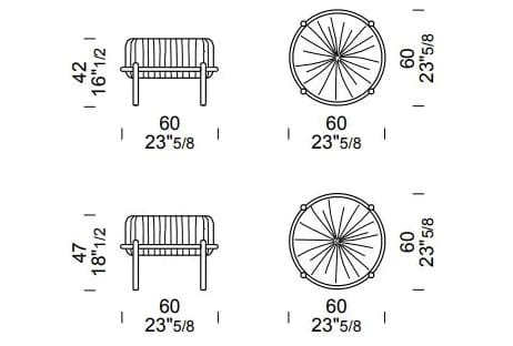 Круглый кожаный пуф Borzalino Bonbon ARCH-00058604 - Вид №9