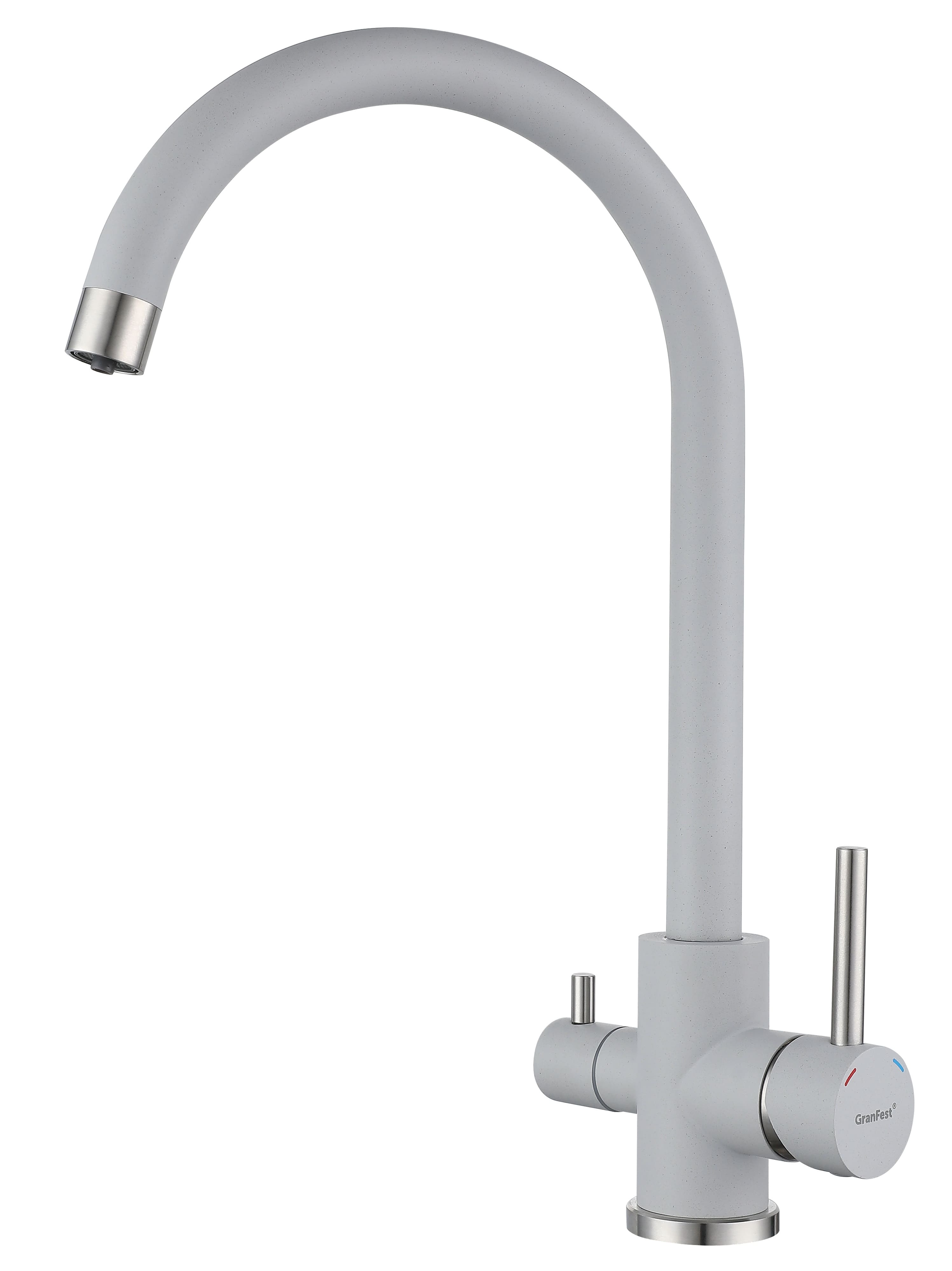 Кухонный смеситель Z-5420 серый GranFest QUARZ