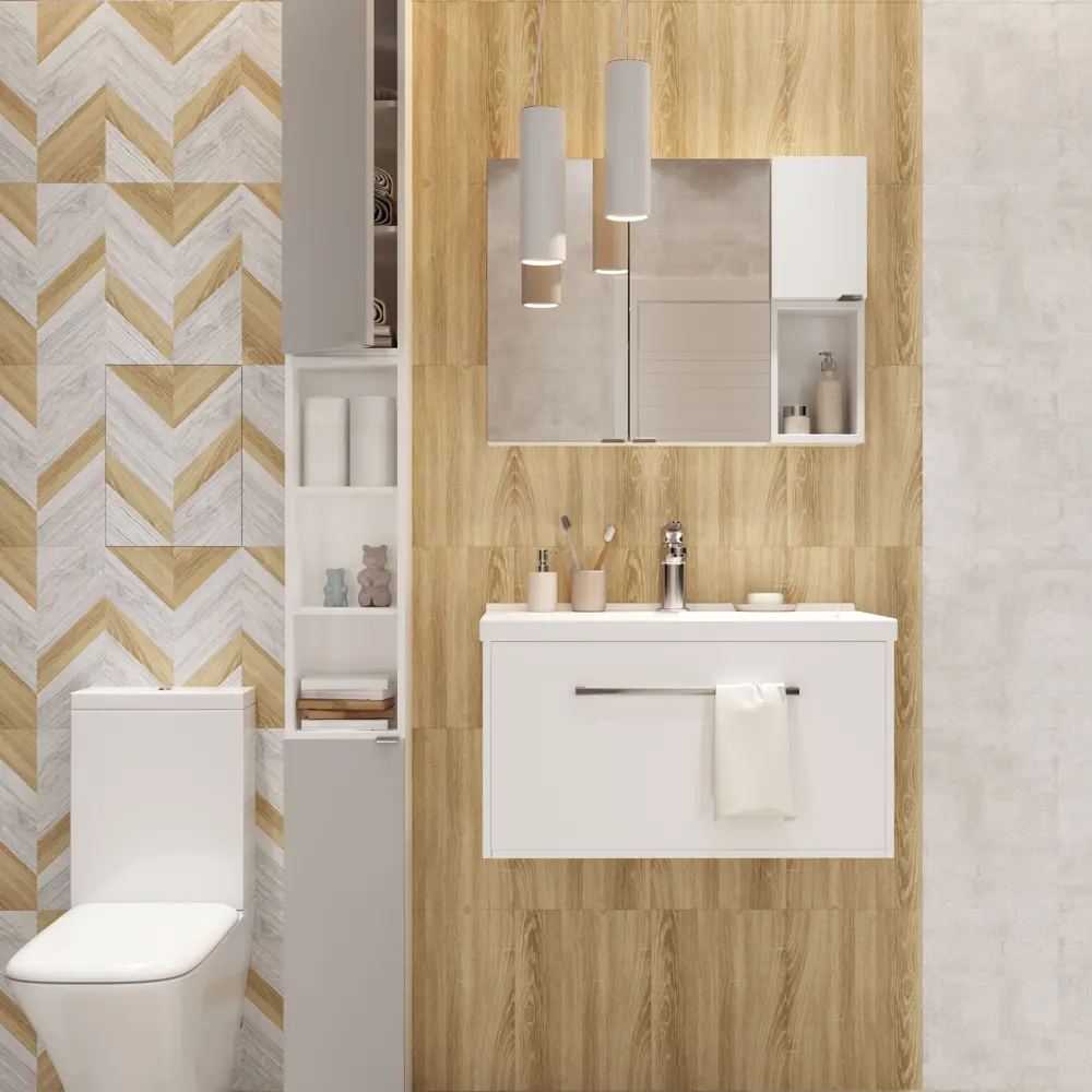 Каркас шкафа подвесного Sensea Смарт 30x60х15 см цвет белый STLM-2051955 - Вид №12