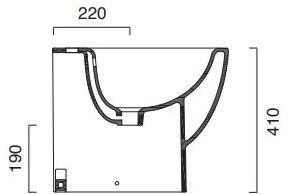 1bili00 Биде напольное NEW LIGHT CERAMICA CATALANO - Вид №2