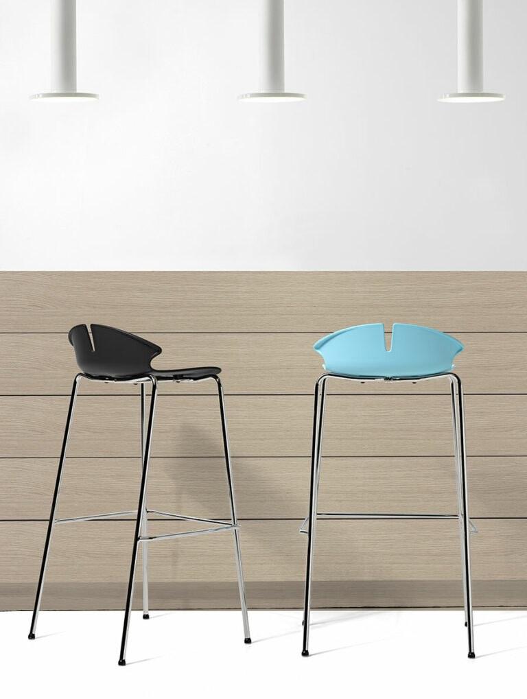 Diemme Табурет высокий полипропиленовый с подставкой для ног Red hot sun-id-1441178 - Вид №4