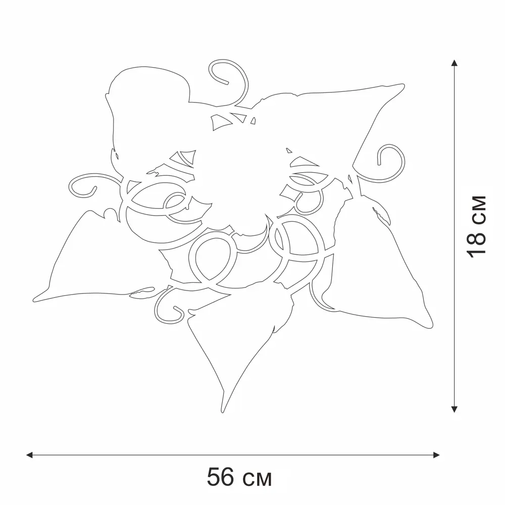 Люстра потолочная Vitaluce Летто 5 ламп 15м² Е14 цвет бежевый матовый STLM-2092817 - Вид №10