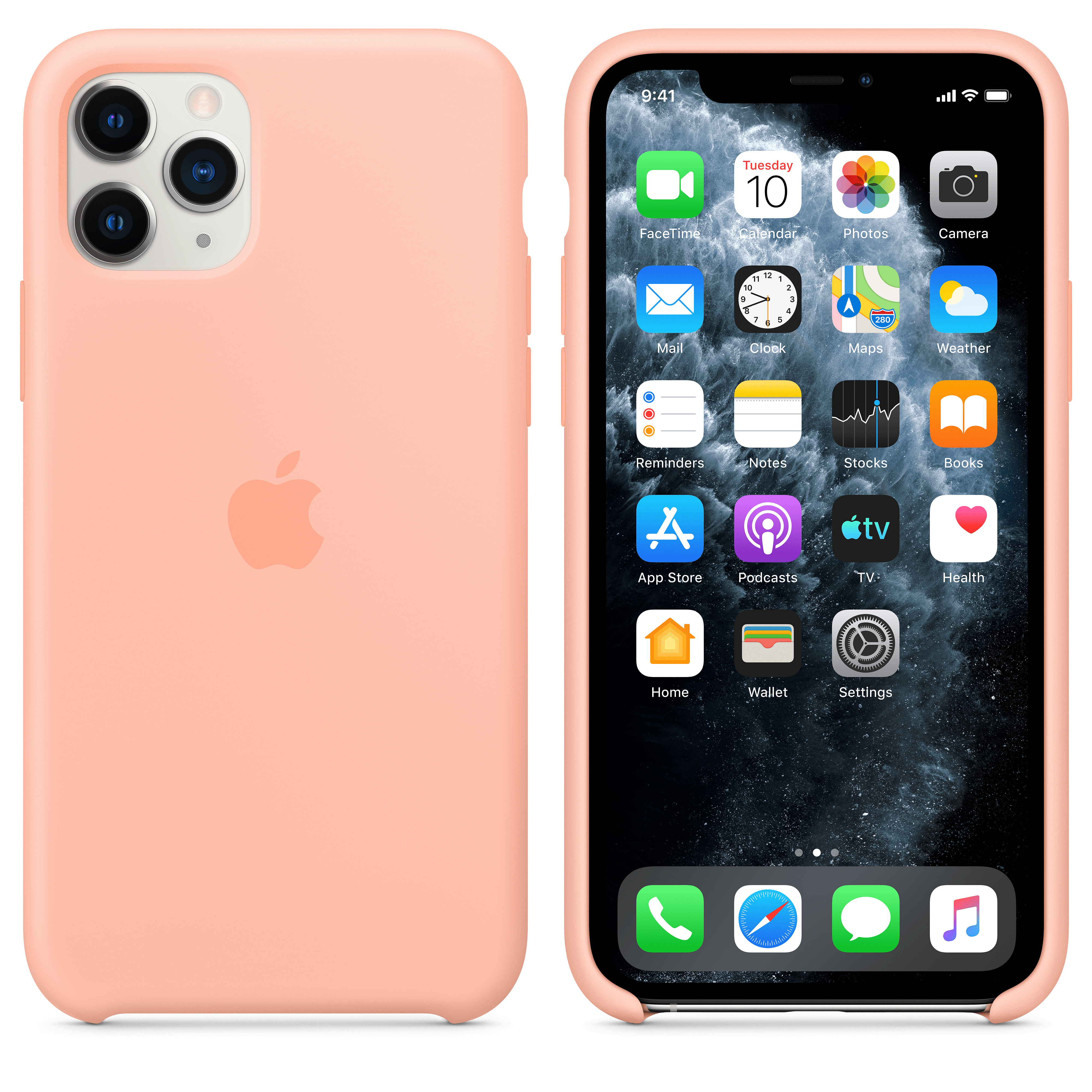 MY1E2ZM/A Iphone 11 pro silicone case - grapefruit Apple Santreyd  - Вид №5