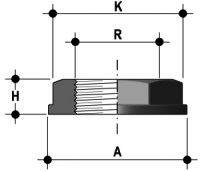SANIT 121882050025 Контргайка для контейнерного терминала LIV и LIFV, PVC-U  - Вид №2