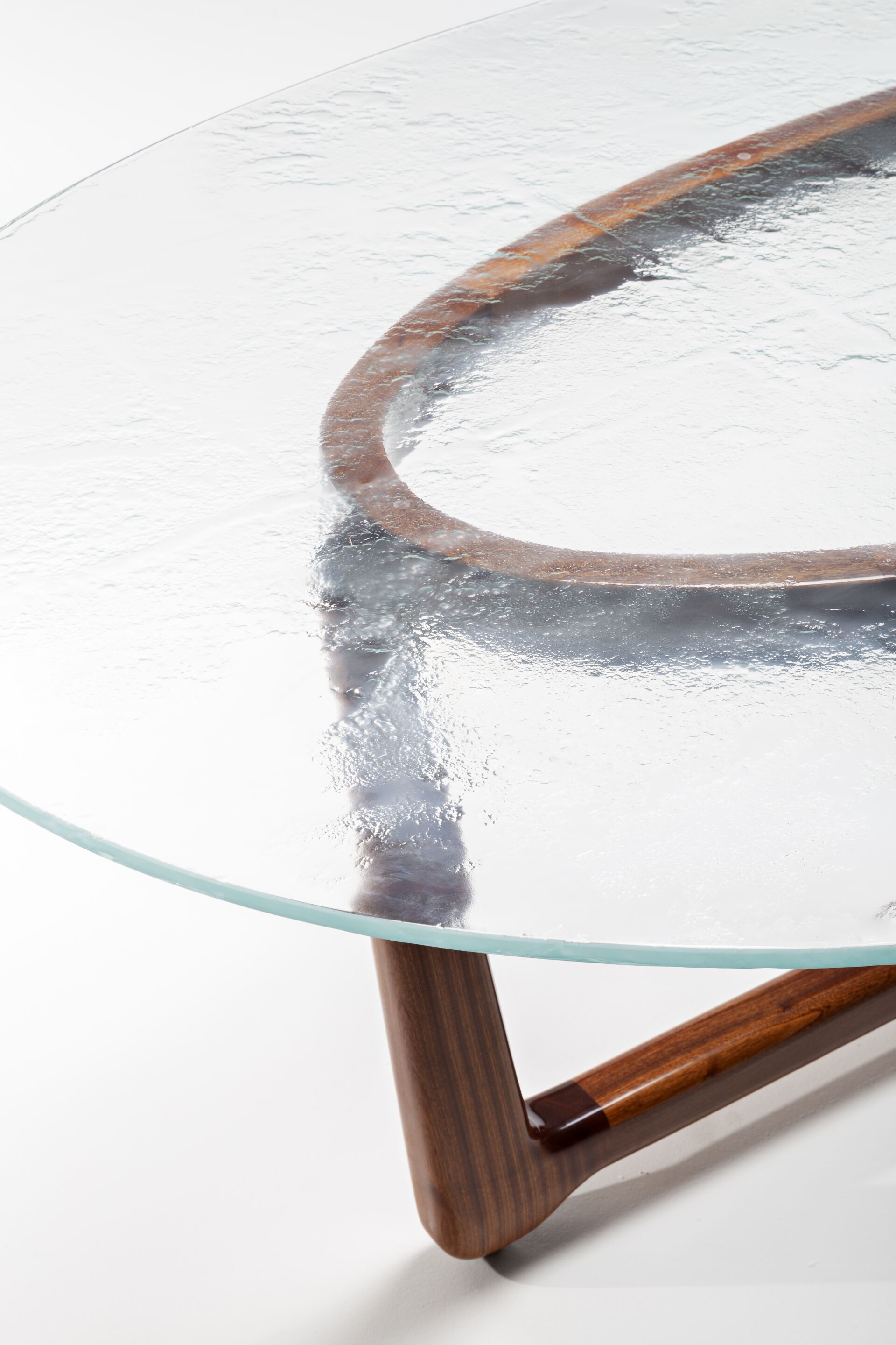 Овальный стол из красного дерева и хрусталя Exteta Sunset ARCH-00027432 - Вид №4