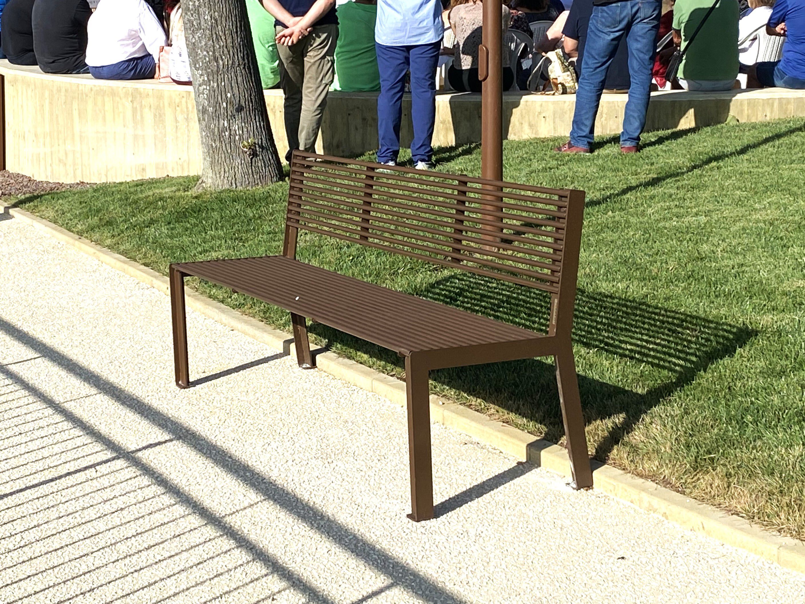 Стальная скамья со спинкой Studio Città парк ARCH-00042199