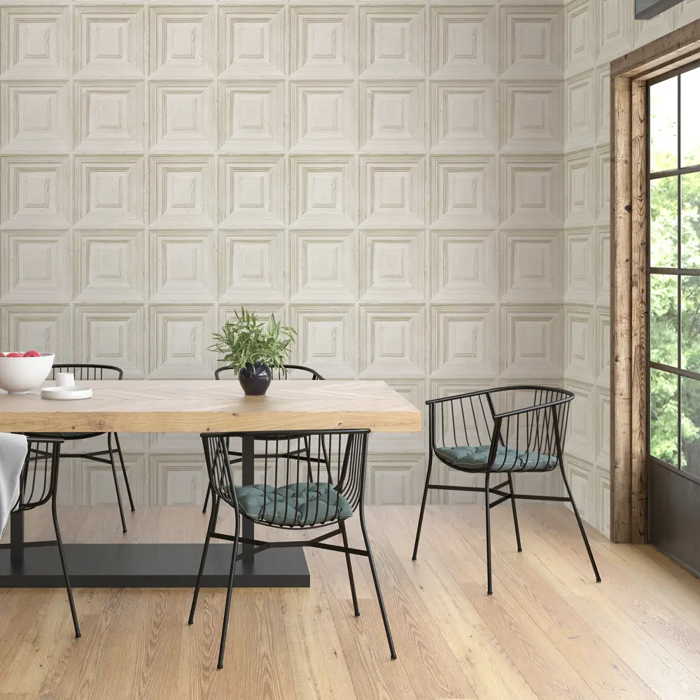 Обои Boiserie, бумажные, цвет бежевый, 0.53х10 м EURO DECOR STLM-2179326 - Вид №3