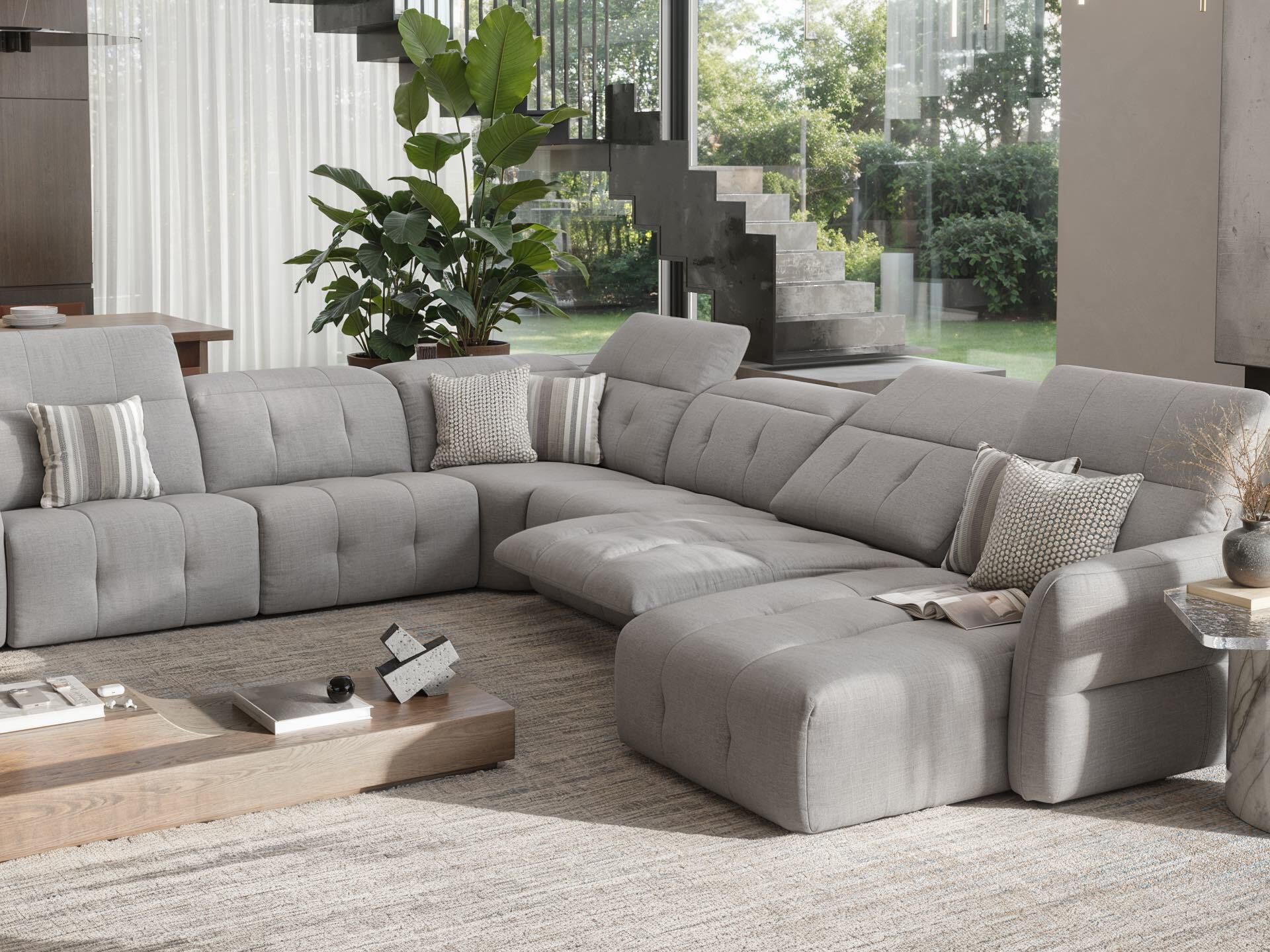 Угловой диван из ткани Sofanella Maranello ARCH-00015739