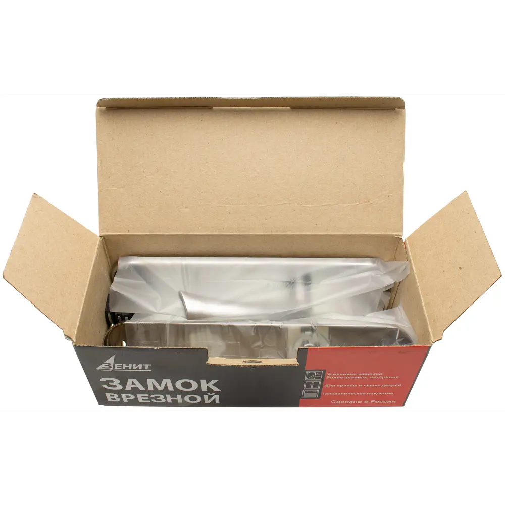 ЗЕНИТ Замок врезной ЗВ9-6-01 с усиленной ручкой, хром 82490863 STLM-0028434 - Вид №6