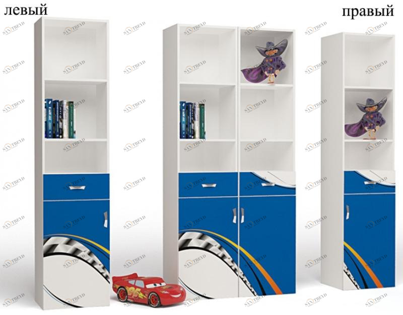 Стеллаж узкий ABC-KING La-Man, (правый), синий 4631148150805