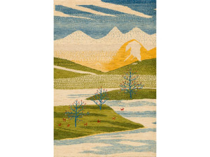 Прямоугольный шерстяной ковер