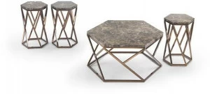 Marelli Шестиугольный мраморный журнальный столик для гостиной Tatlin