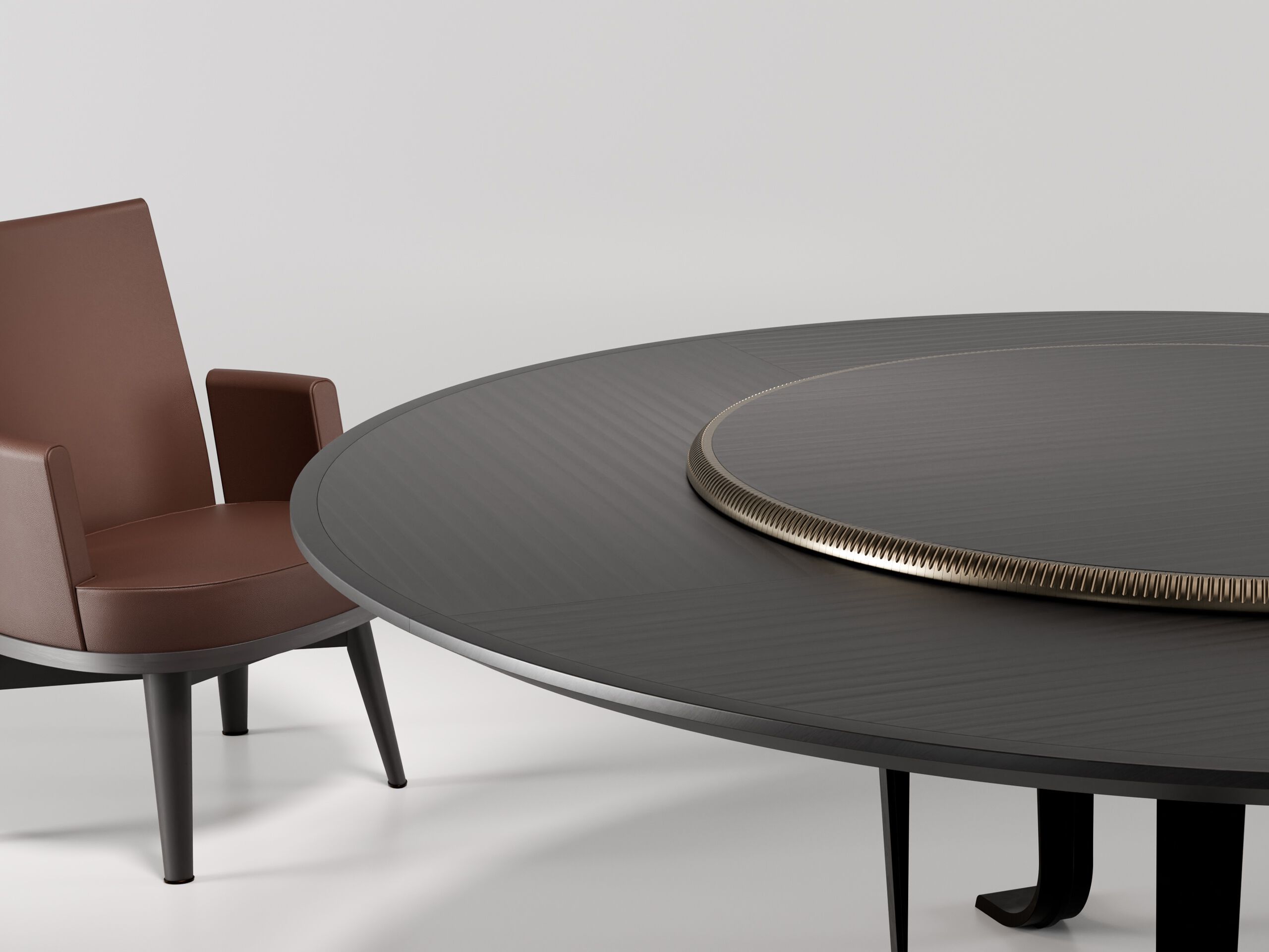 Круглый обеденный стол с Lazy Susan Lorenzo Tondelli MANTA TABLE KŌAN ARCH-00118599 - Вид №2