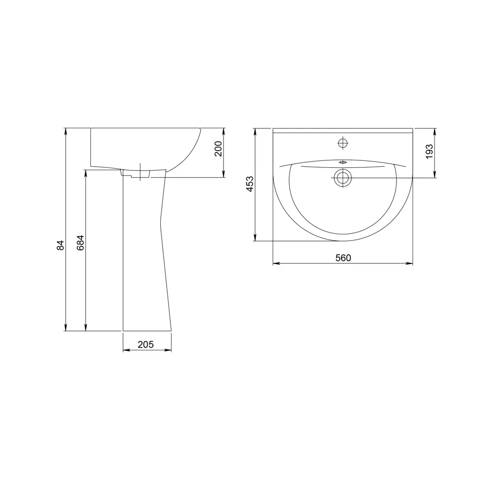 Раковина Santeri Виктория 56 см STLM-2069505 - Вид №6