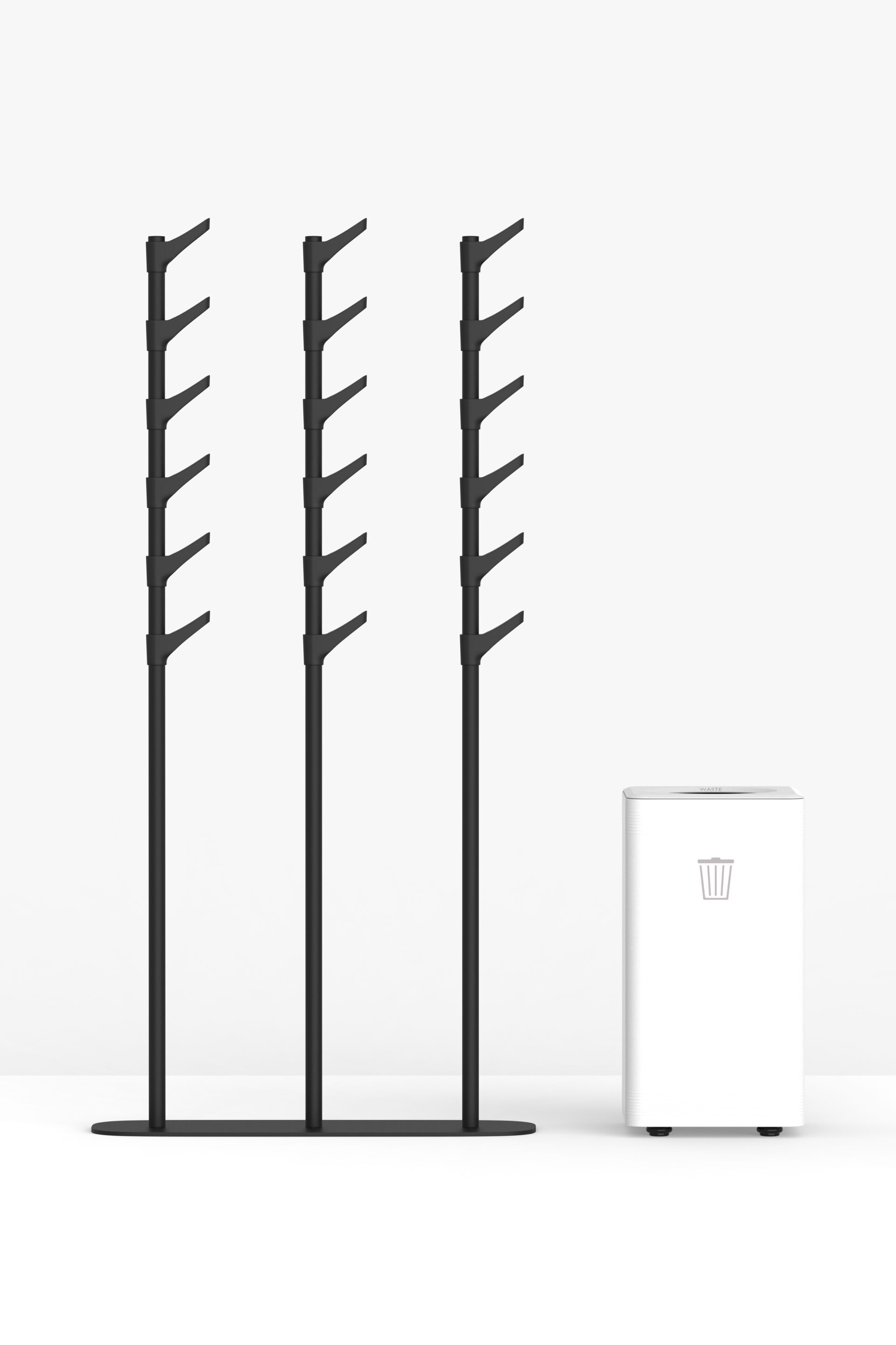 Стальная стойка для мусора с порошковым покрытием с крышкой FUNCTIONALS DITCH ARCH-00011679 - Вид №32