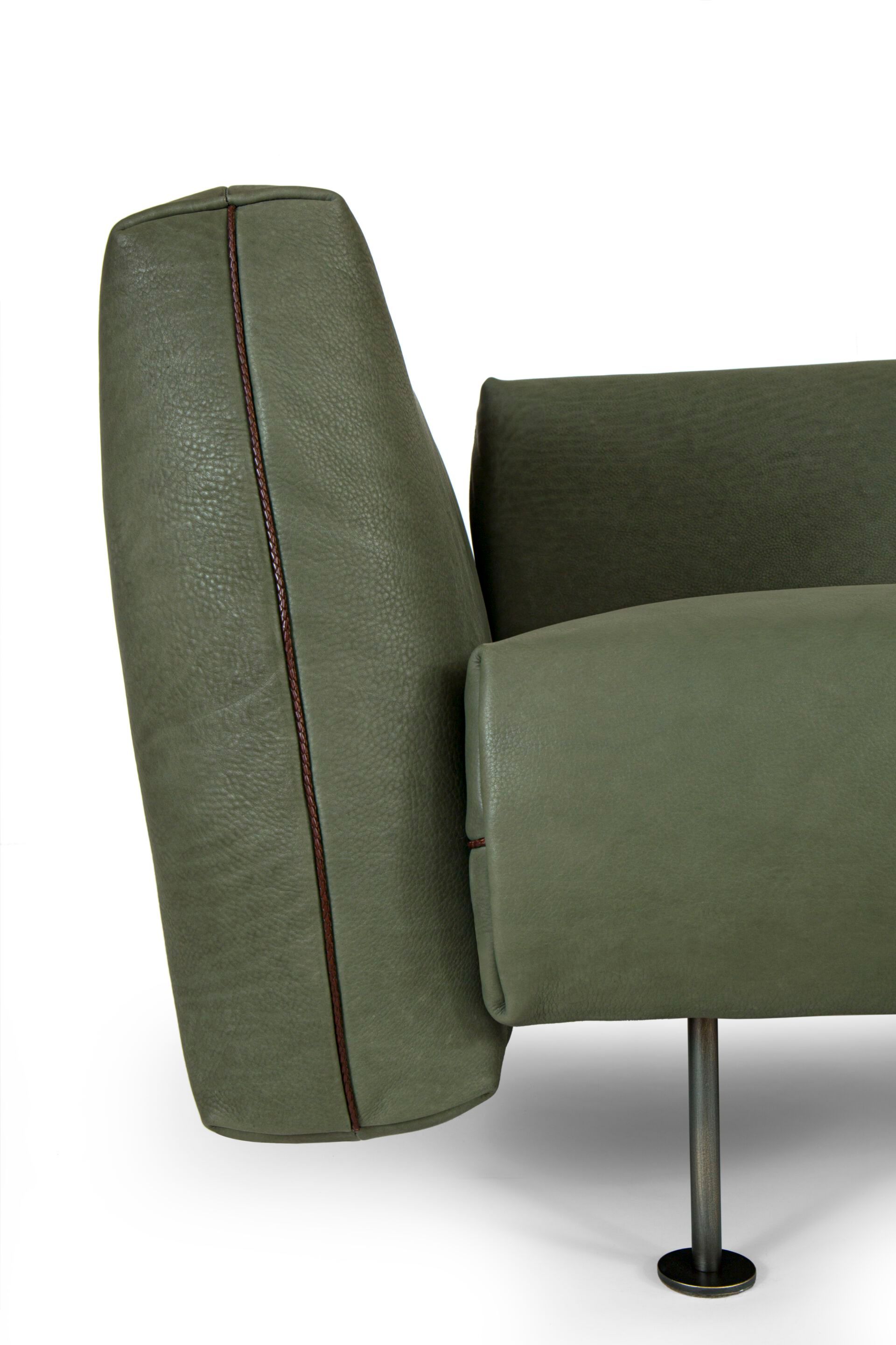 3-местный кожаный диван Borzalino ARCH-00131442 - Вид №2