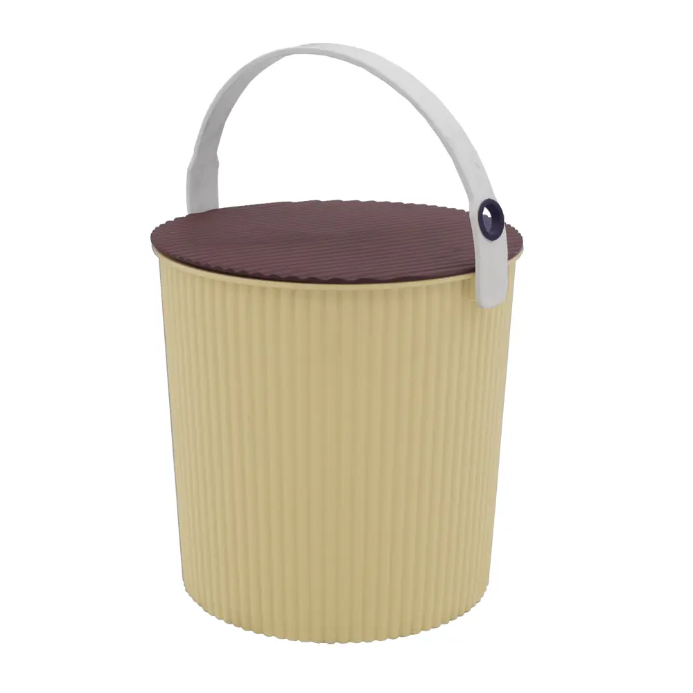 Ведро с крышкой универсальное 10 л цвет бежевый Santreyd STLM-2073441