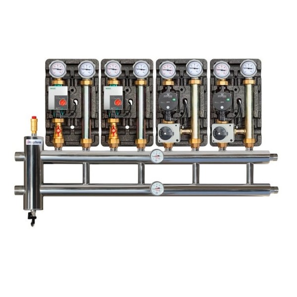 Купить Распределительный коллектор с гидрострелкой 120 кВт, 3+1 контур Прокситерм GSK4031 - Вид №4