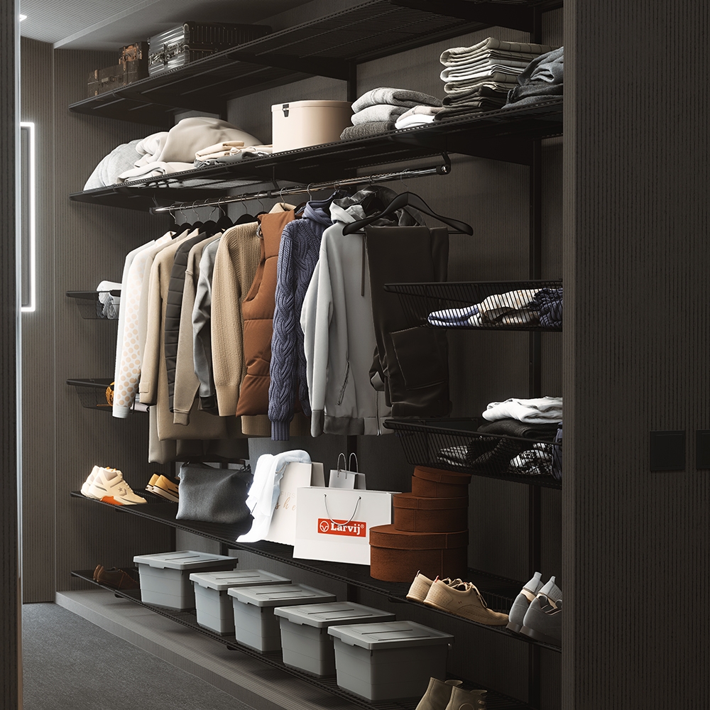 Сеточная полка , 903x406x15 мм, черный LJPS0336 Public Steel Россия  - Вид №1