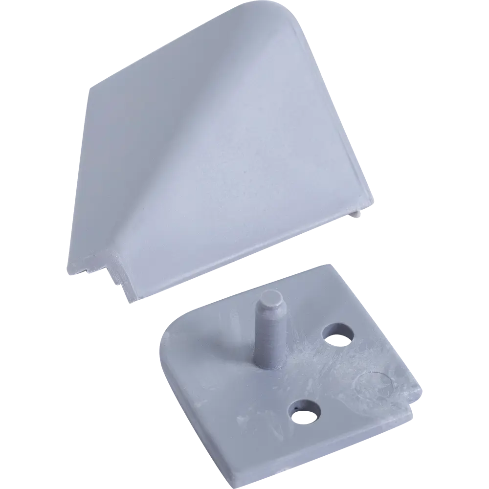 Заглушки к плинтусу ПВХ цвет серый 6 шт Santreyd STLM-2176327 - Вид №1