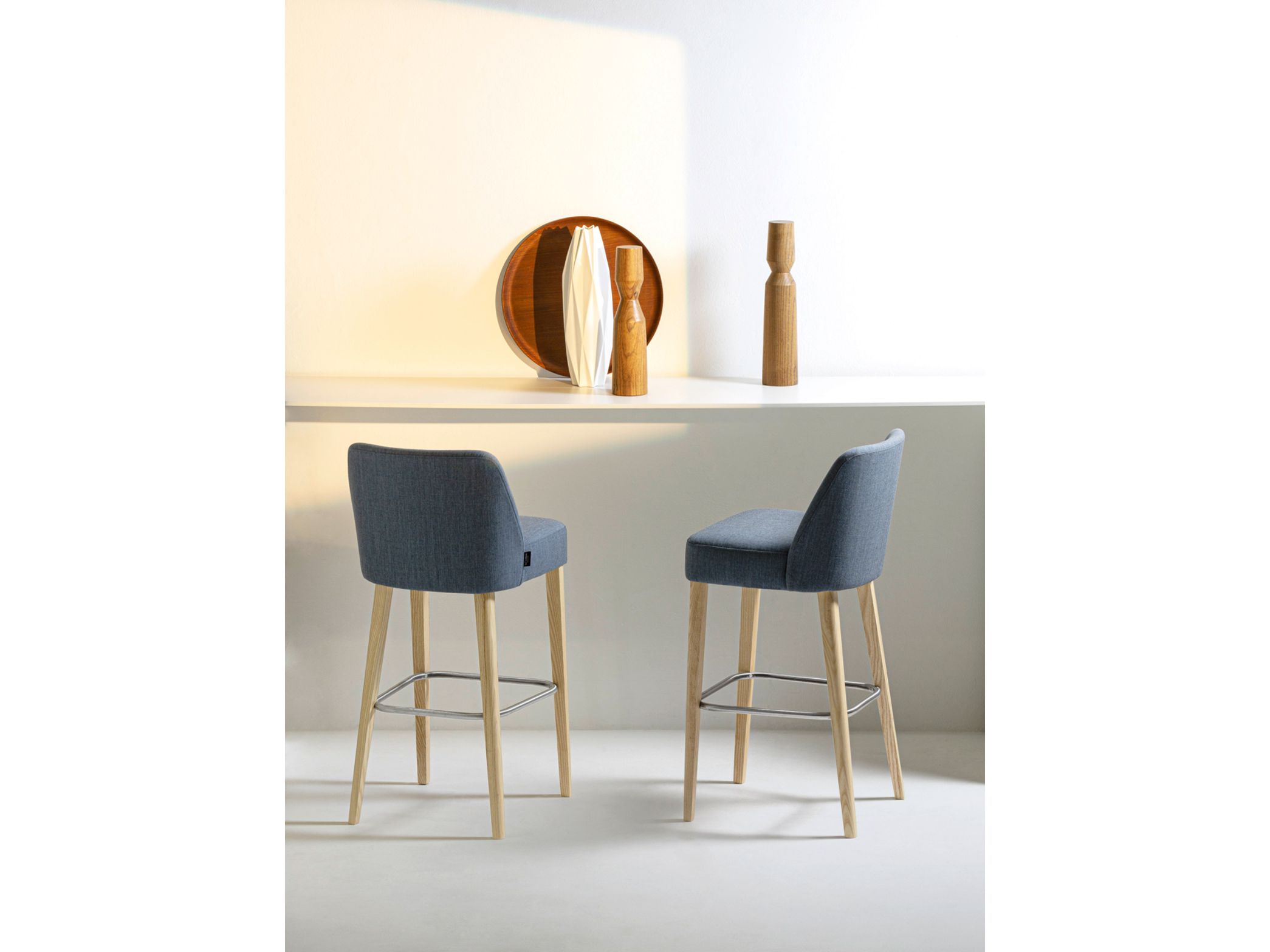 Высокий стул из ткани La Cividina велюр ARCH-00100357 - Вид №2