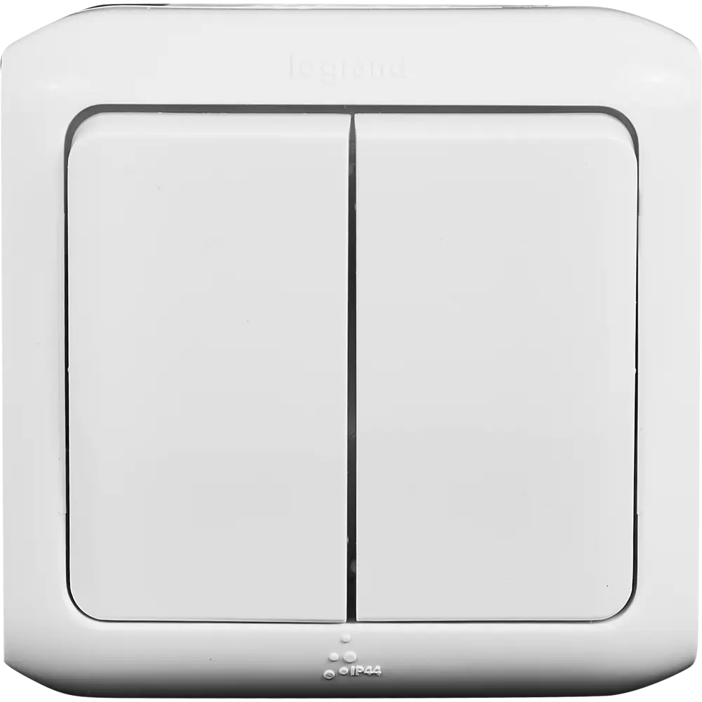 Выключатель накладной 2 клавиши Legrand Quteo IP44 10А 250В цвет белый STLM-2170539 - Вид №1
