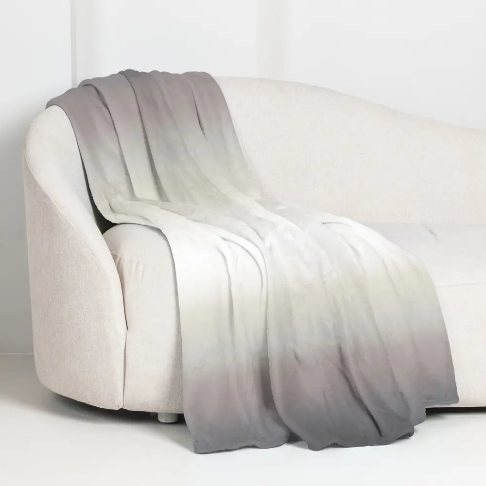 Плед Gradient Moon 180x200 см фланель цвет серый Ardenza STLM-2205049 - Вид №3